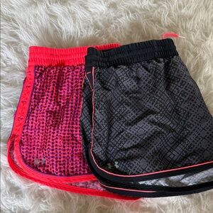 Women’s Athletic Shorts - Black & Hot Pink -